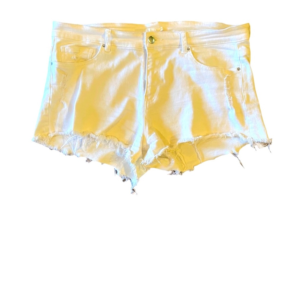 H&M White Stretchy Shorts Size 12
